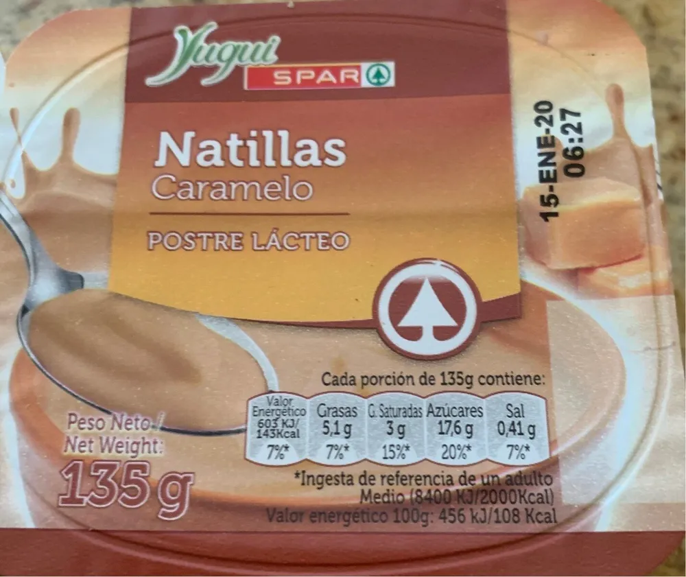 Natillas caramelo