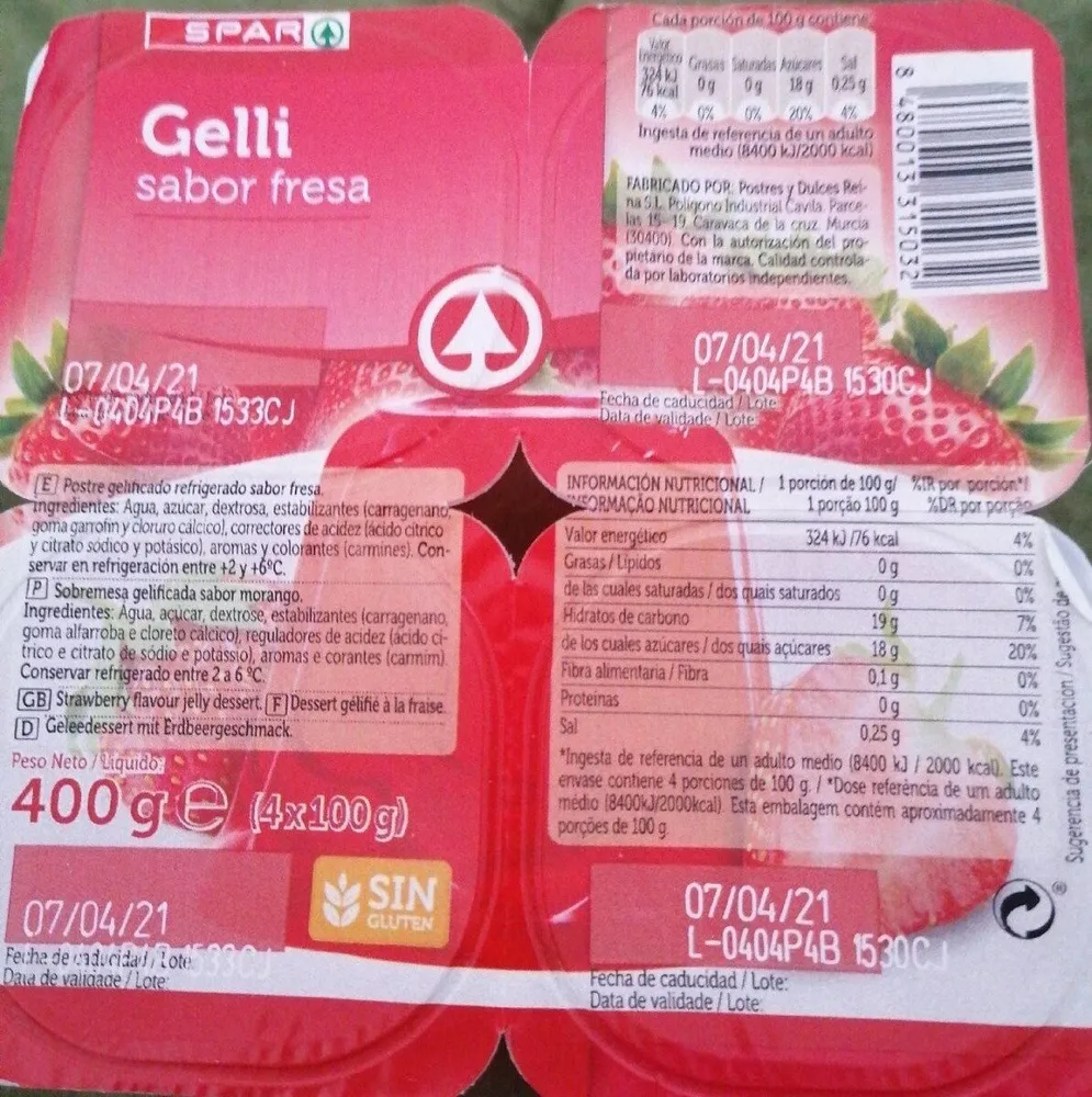 Gelli sabor fresa