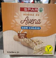 Bebida de avena con calcio