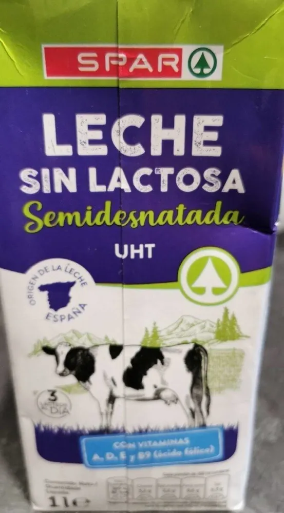 Leche sin lactosa semidesnatada