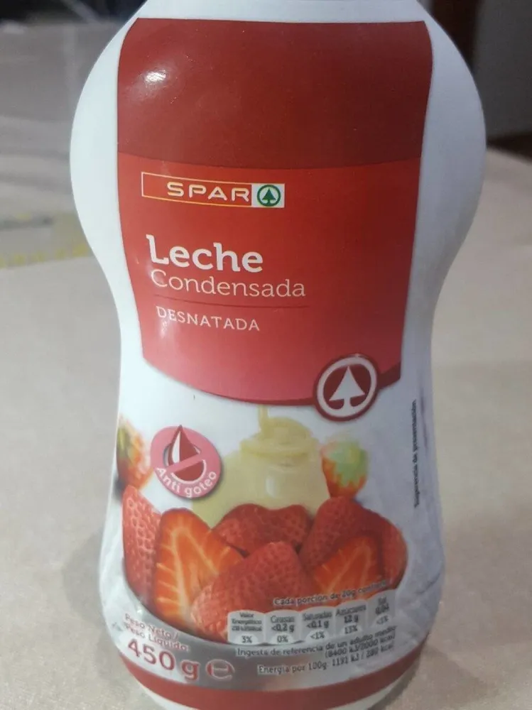 Leche condensada desnatada