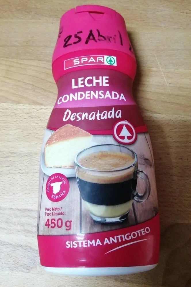 Leche condensada desnatada
