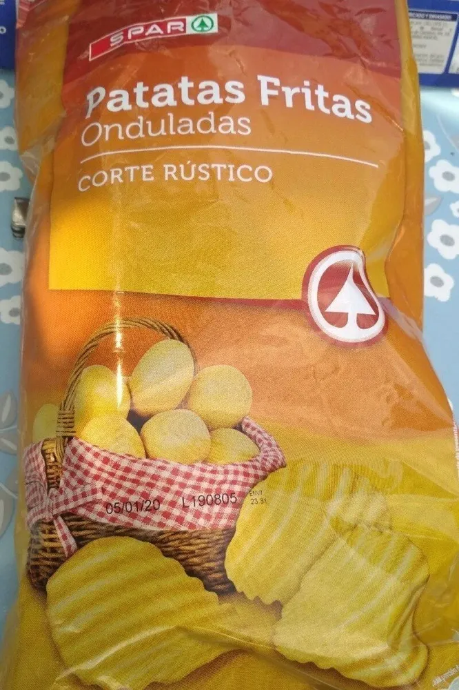 Patatas fritas onduladas corte rústico