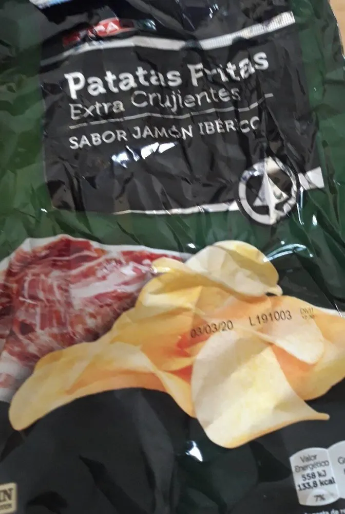 Patatas fritas extra crujientes sabor jamón iberico