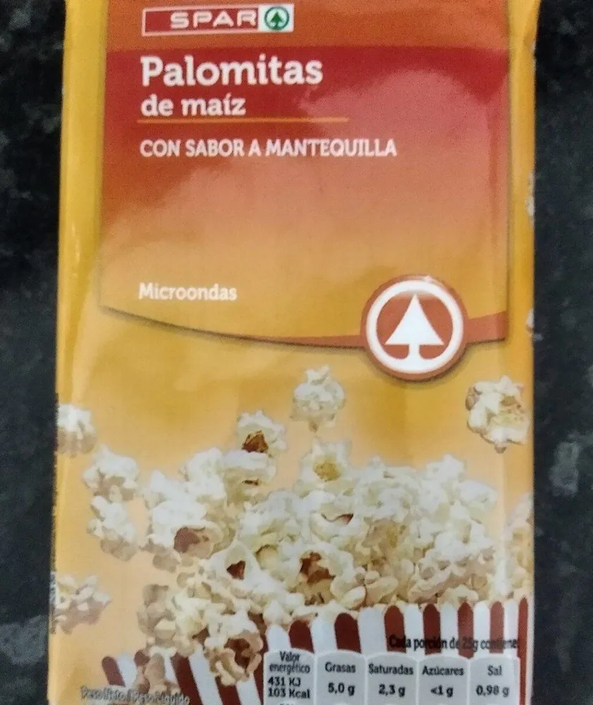 Palomitas de maíz con sabor a mantequilla