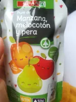 Puré de manzana, melocotón y pera