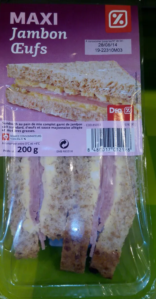 Maxi jambon oeufs