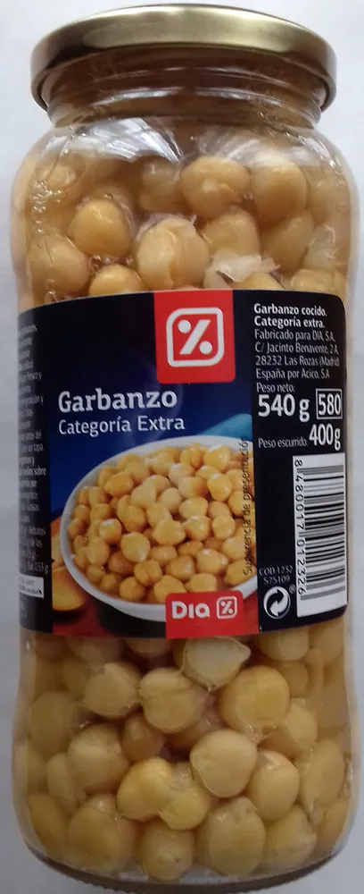 Garbanzos cocidos extra