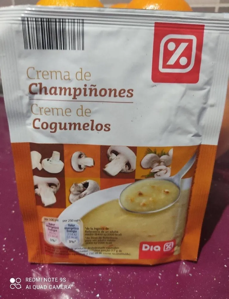 Crema de champiñones