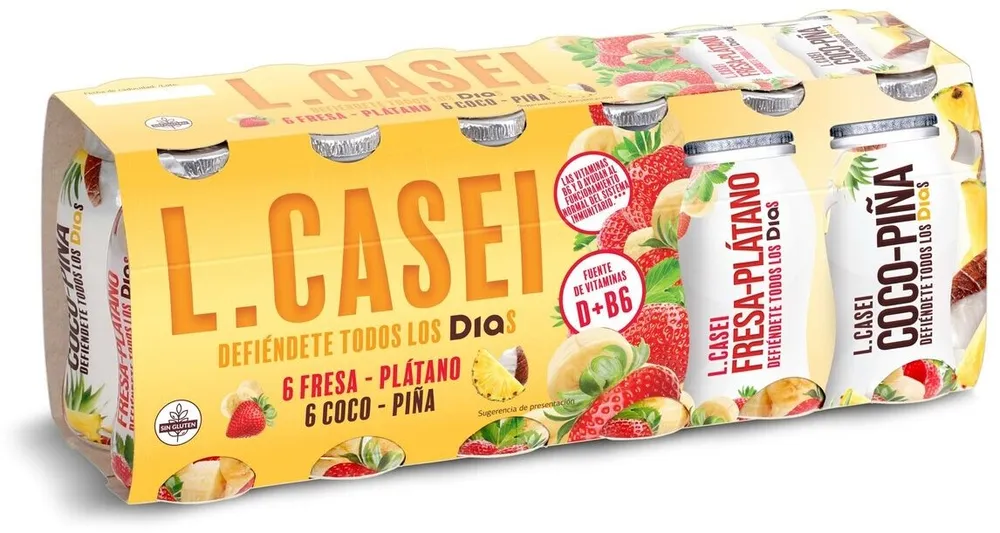 L.casei sabor coco - piña y fresa - plátano
