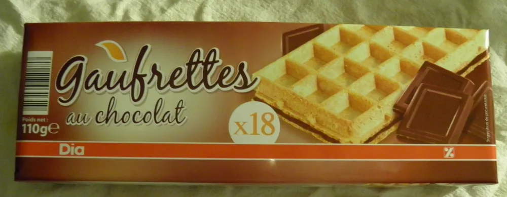 Gaufrettes au chocolat Dia