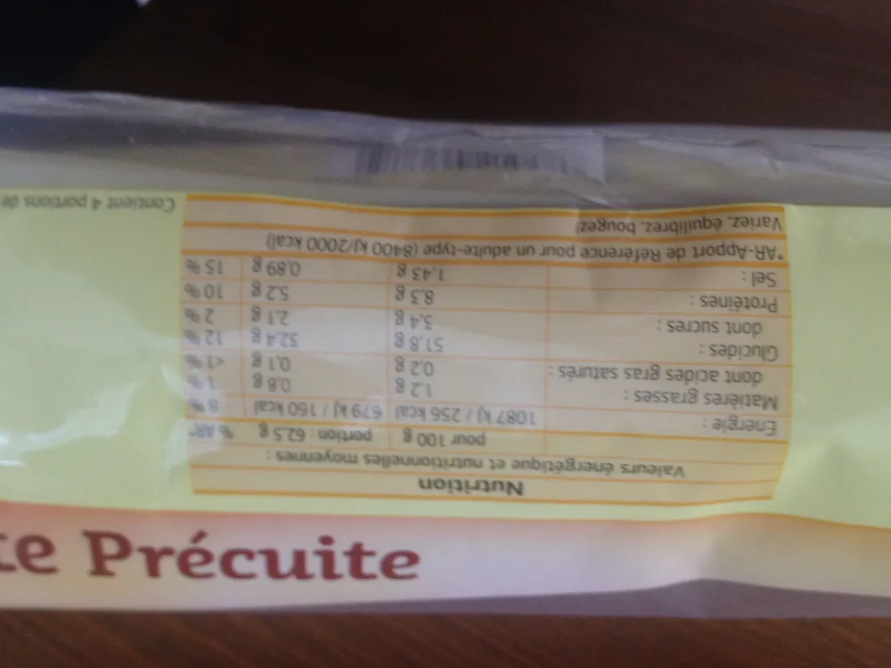 Baguette précuite