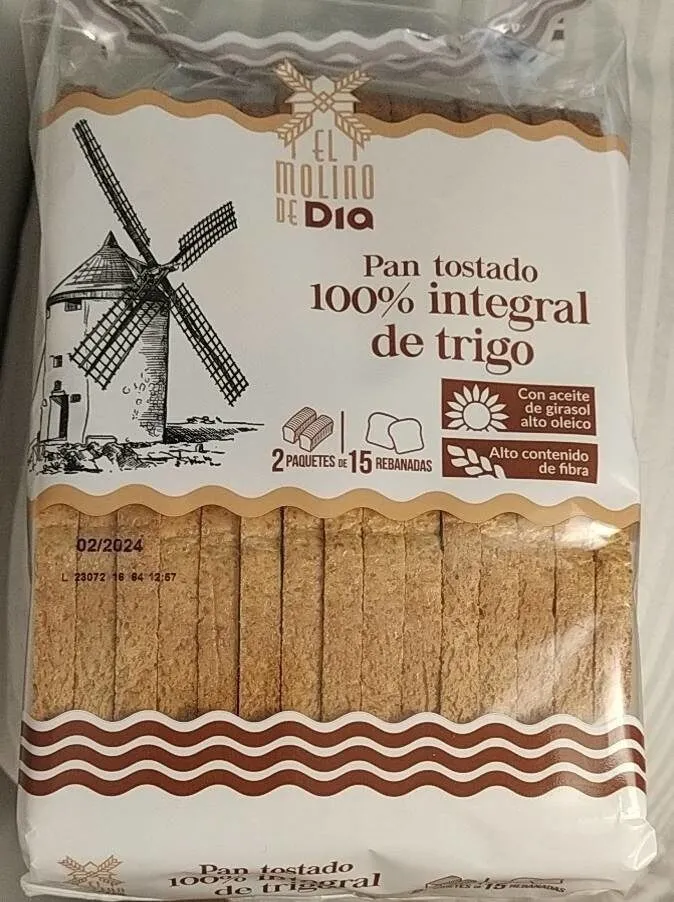 Pan tostado 100 integral