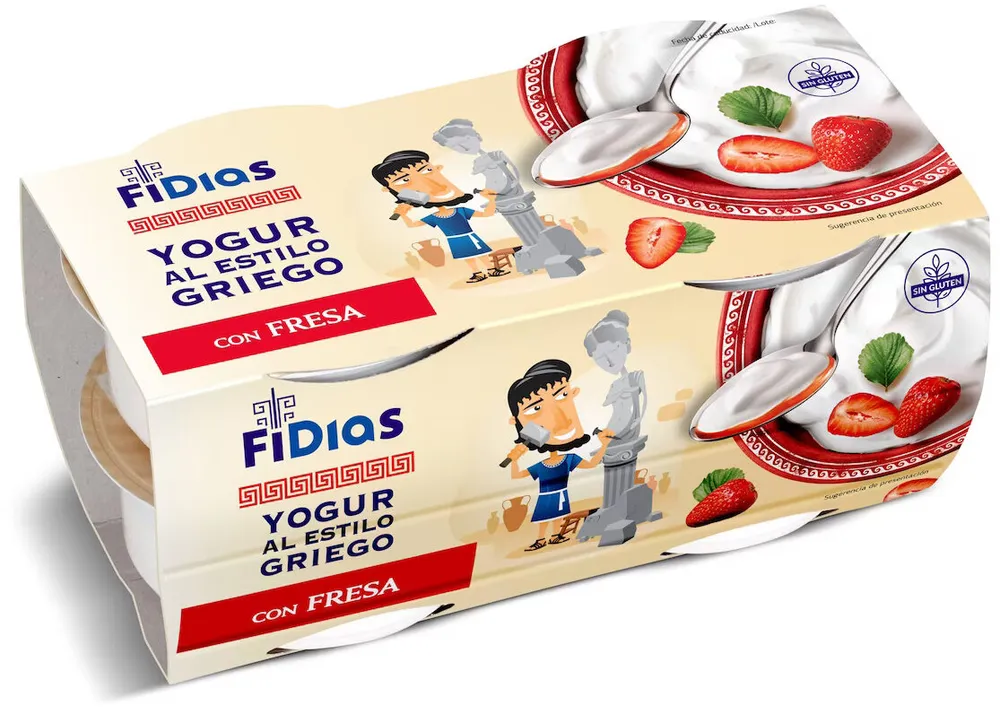 Yogur al estilo griego con fresas