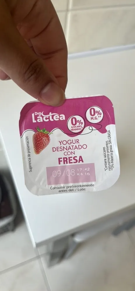 Yogur desnatado 0% con frutas