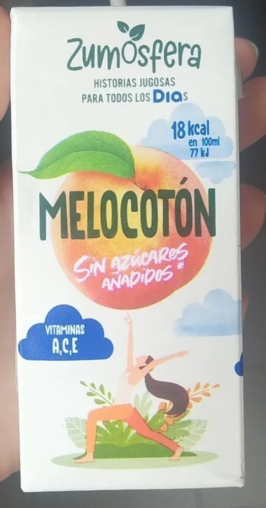 Zumo de melocotón sin azúcares añadidos