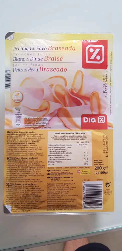 Pechuga de pavo braseada