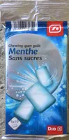 Chewing-gum menthe sans sucres
