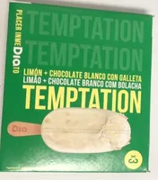 Chocolate blanco con galleta con helado de limón