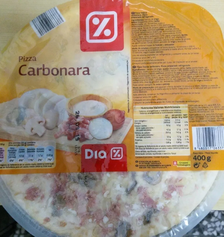 Pizza Carbonara