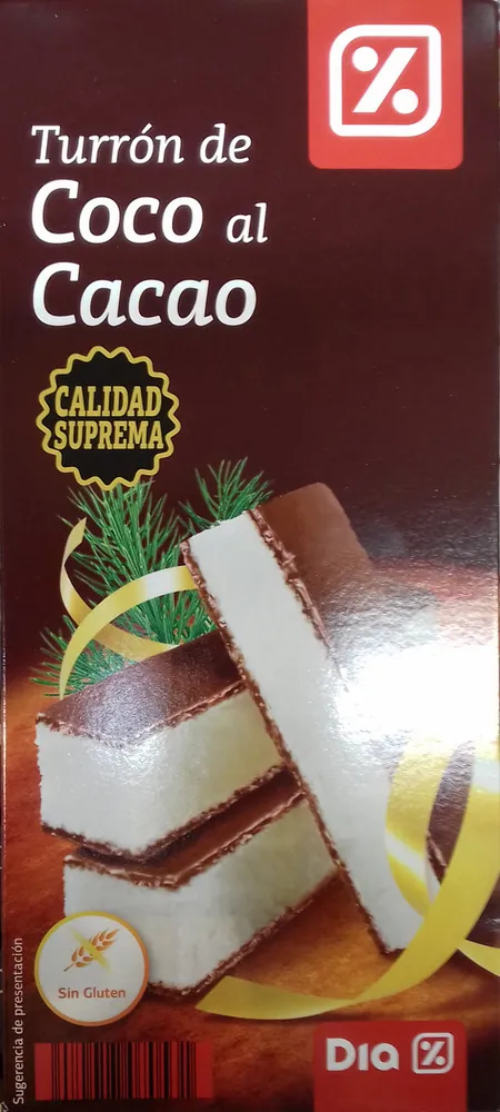 Turrón de coco al cacao