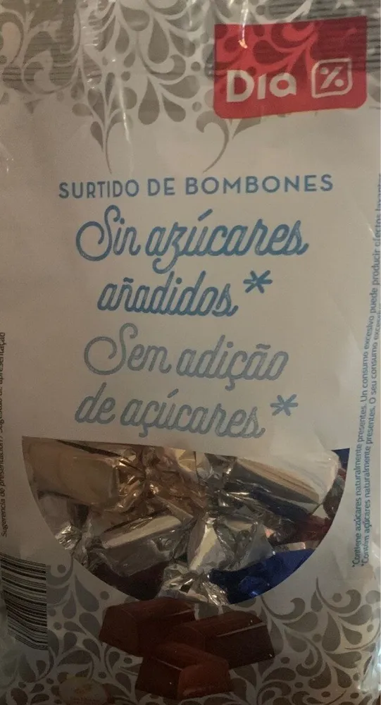 Surtido de bombones sin azucares añadidos