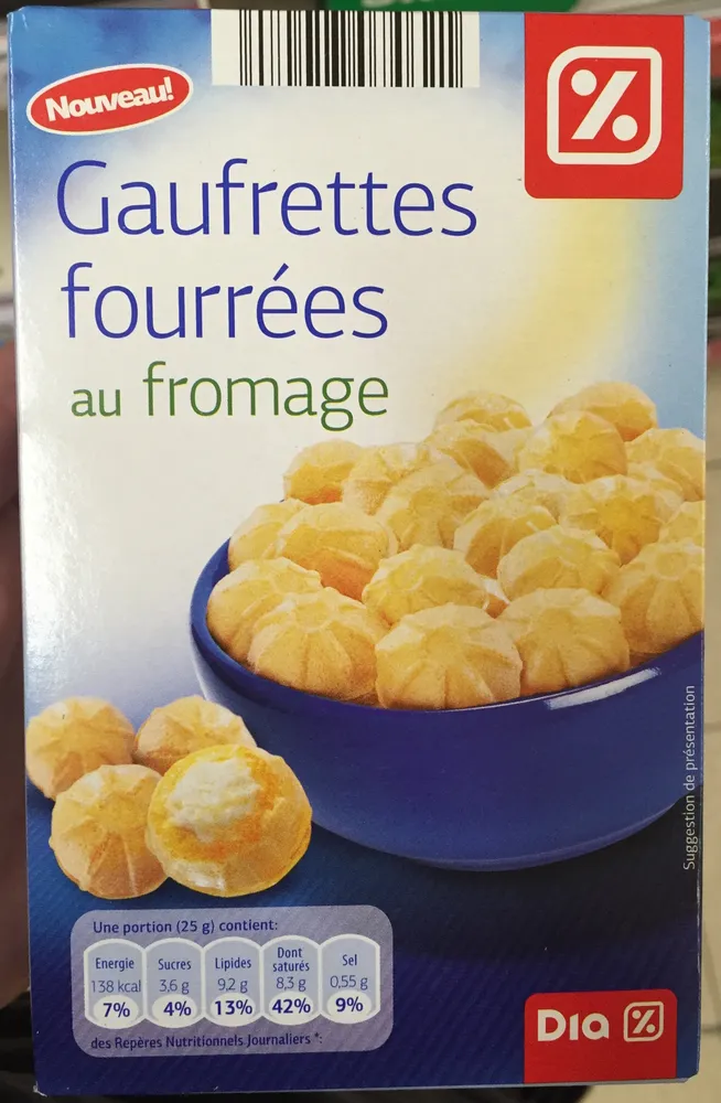 Gaufrettes fourrées au fromage