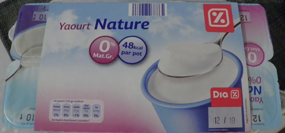 Yaourt Nature (0 % MG) 8 pots