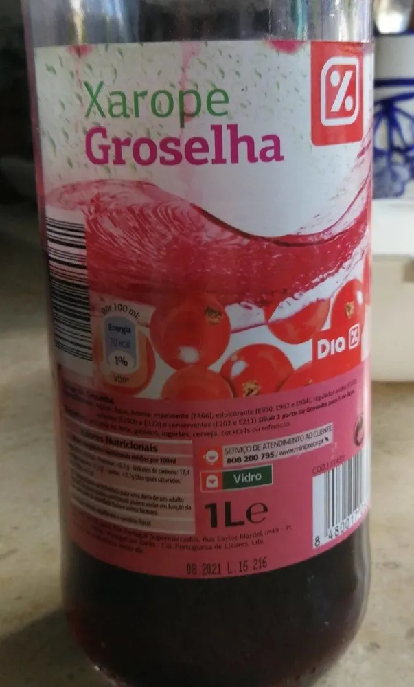 Sirop de groseilles