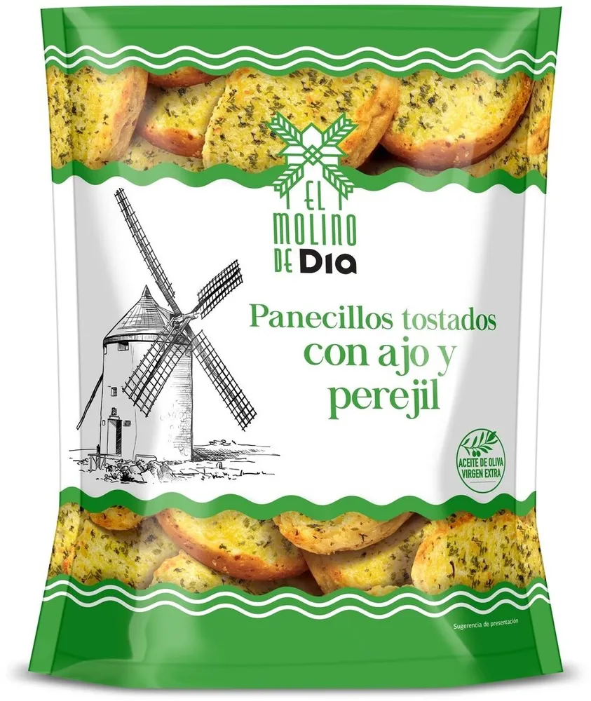 Pan tostado con ajo, perejil y AOVE