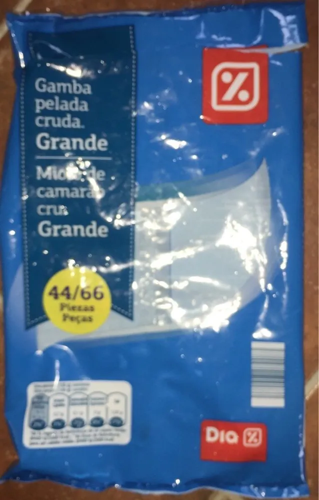 Gamba pelada cruda