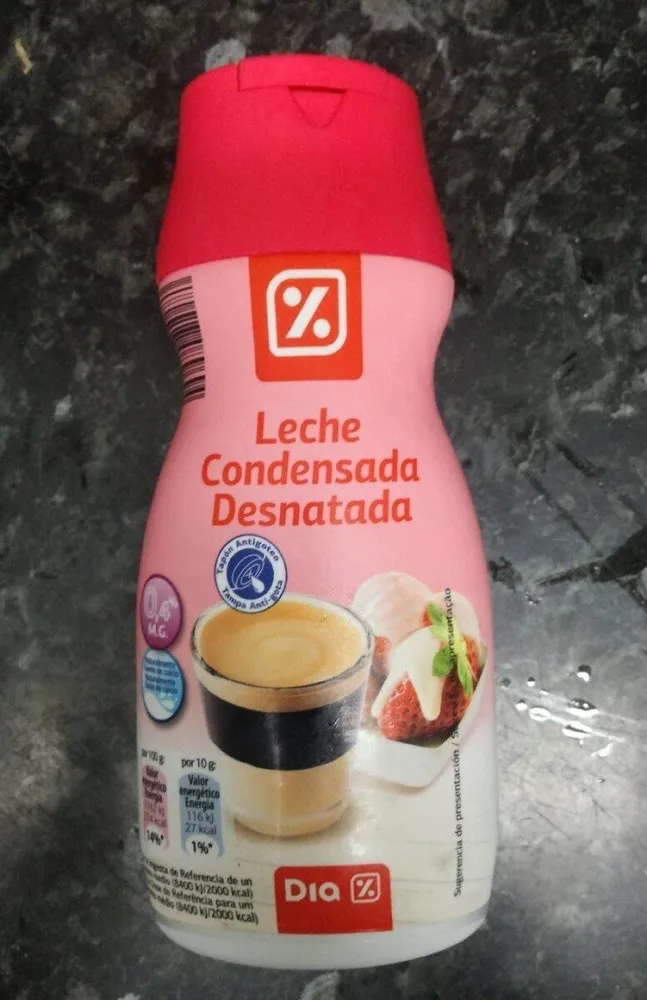 Leche condensada desnatada