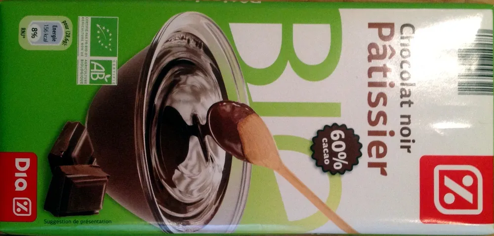 Chocolat noir pâtissier Bio
