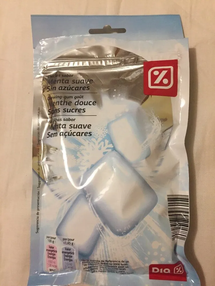 Chicles sabor menta suave