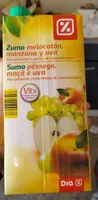 Zumo melocotón, manzana y uva