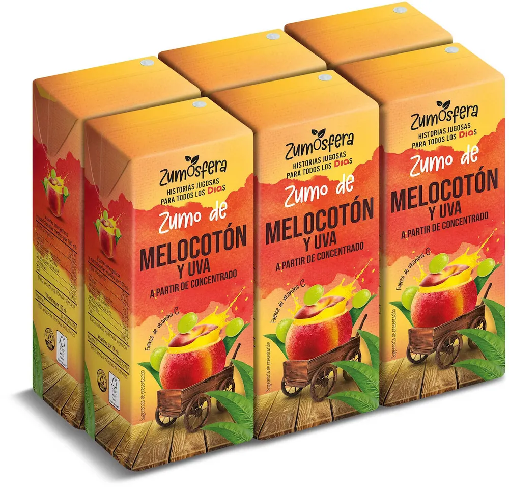 Zumo de Melocotón, Manzana y Uva