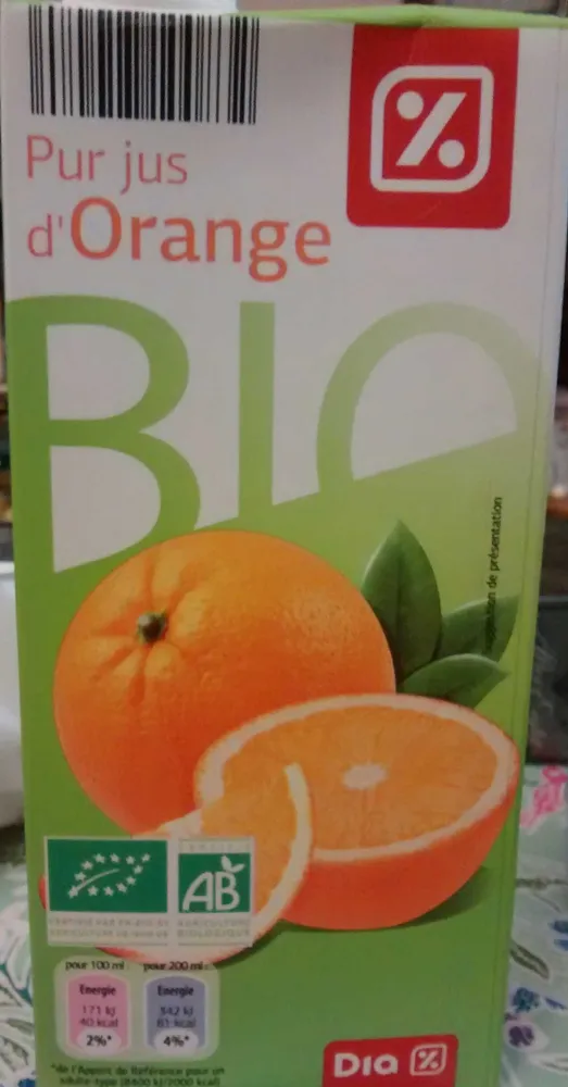 Pur jus d'orange Bio