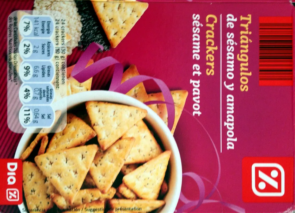 Crackers sésame et pavot