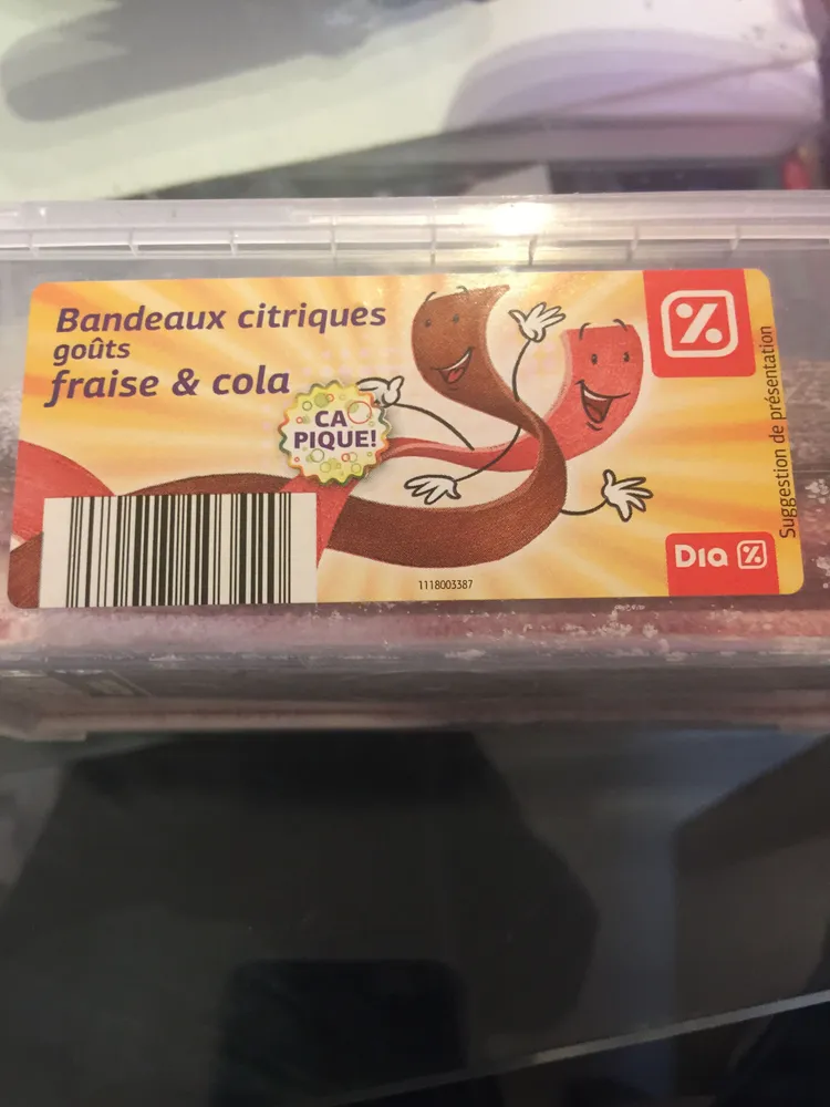 Bandeaux citriques goûts fraise & cola