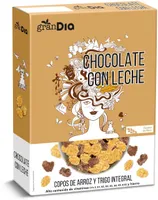 Copos de arroz y trigo integral con chocolate
