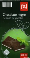 Chocolate negro relleno de menta
