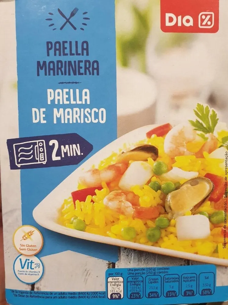Paella marisco dia