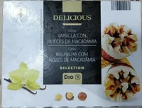 Conos de vainilla con nueces de macadamia