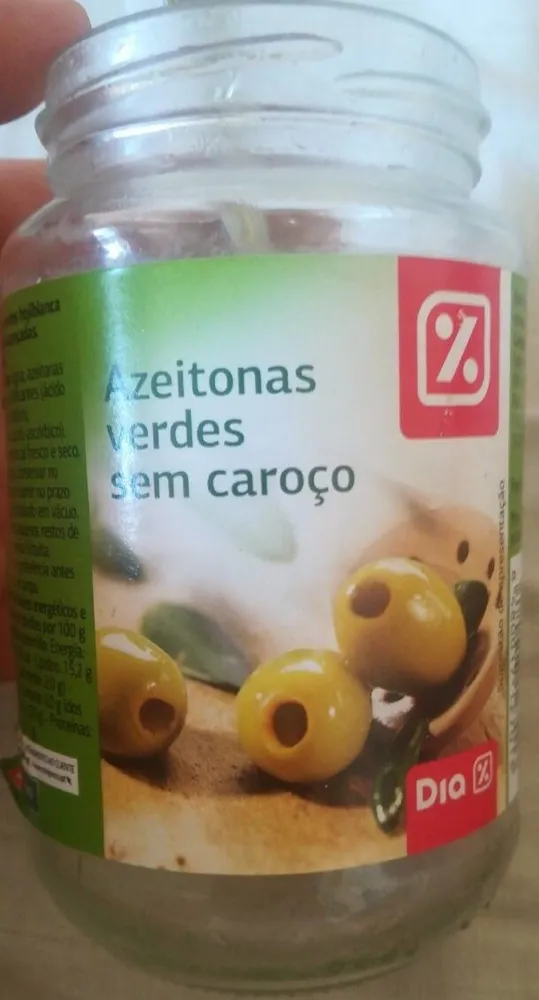 Azeitonas verdes sem caroço