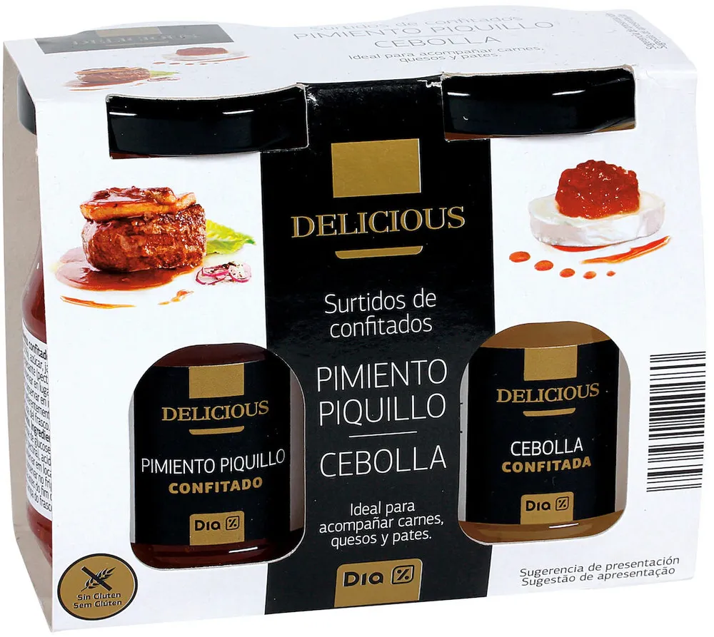 Surtido de confitados - pimiento piquillo y cebolla