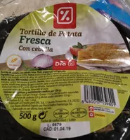 Tortilla de Patata fresca con cebolla