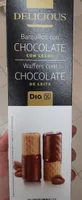 Barquillos con chocolate con leche