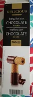 Barquillos con Chocolate Negro