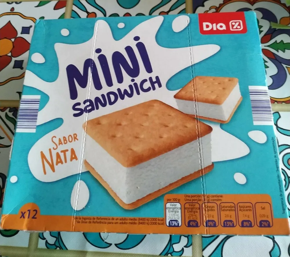 Mini sandwich sabor nata
