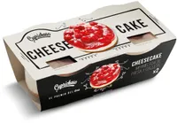 Delicious cheesecake con mermelada de fresa y galleta